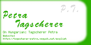 petra tagscherer business card